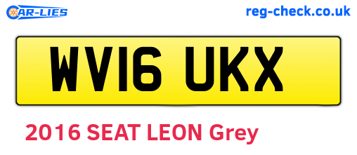WV16UKX are the vehicle registration plates.