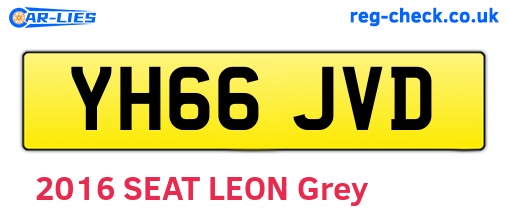 YH66JVD are the vehicle registration plates.