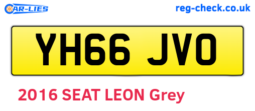 YH66JVO are the vehicle registration plates.