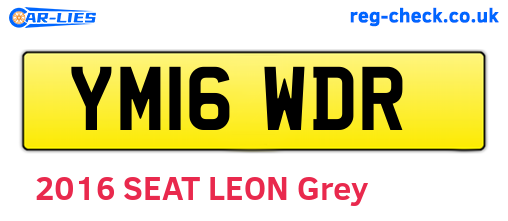YM16WDR are the vehicle registration plates.
