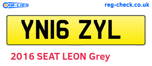 YN16ZYL are the vehicle registration plates.