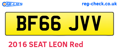 BF66JVV are the vehicle registration plates.