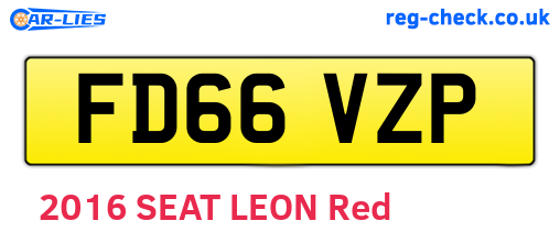 FD66VZP are the vehicle registration plates.