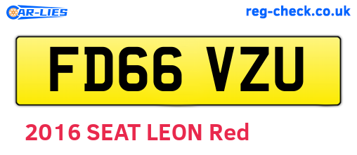 FD66VZU are the vehicle registration plates.