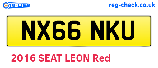 NX66NKU are the vehicle registration plates.