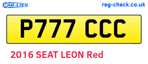 P777CCC are the vehicle registration plates.