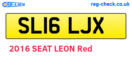 SL16LJX are the vehicle registration plates.