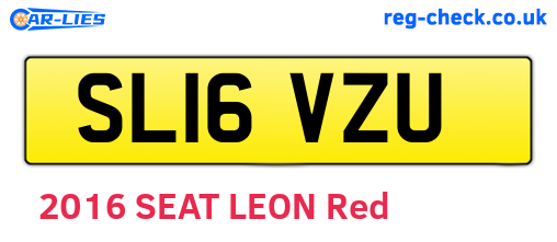 SL16VZU are the vehicle registration plates.