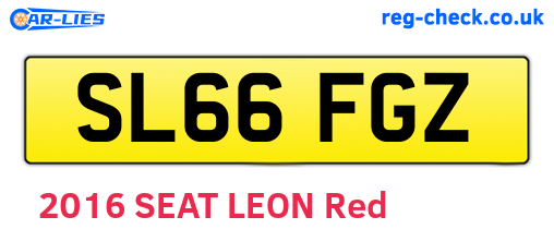SL66FGZ are the vehicle registration plates.