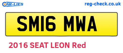 SM16MWA are the vehicle registration plates.