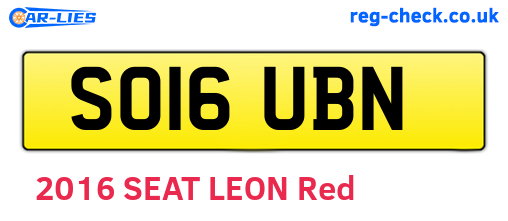 SO16UBN are the vehicle registration plates.