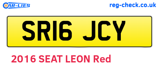 SR16JCY are the vehicle registration plates.