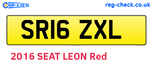 SR16ZXL are the vehicle registration plates.