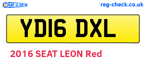 YD16DXL are the vehicle registration plates.