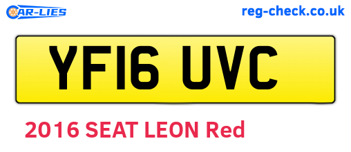 YF16UVC are the vehicle registration plates.