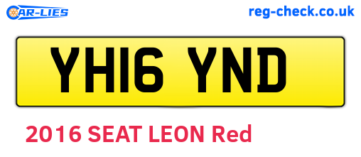 YH16YND are the vehicle registration plates.