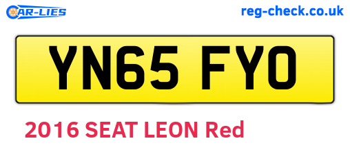 YN65FYO are the vehicle registration plates.