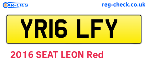 YR16LFY are the vehicle registration plates.