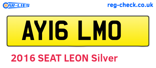 AY16LMO are the vehicle registration plates.