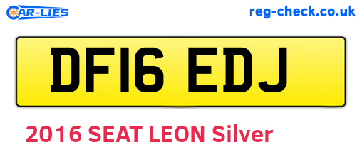 DF16EDJ are the vehicle registration plates.