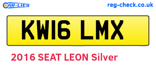 KW16LMX are the vehicle registration plates.