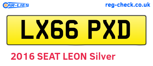LX66PXD are the vehicle registration plates.