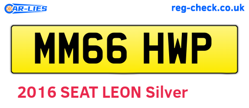 MM66HWP are the vehicle registration plates.