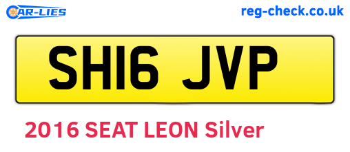 SH16JVP are the vehicle registration plates.