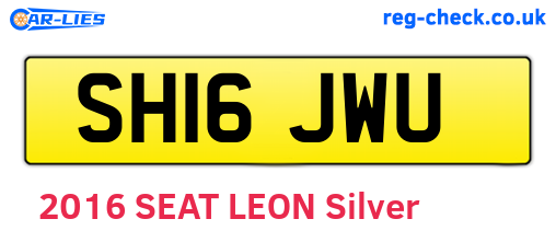 SH16JWU are the vehicle registration plates.