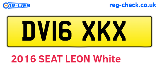 DV16XKX are the vehicle registration plates.