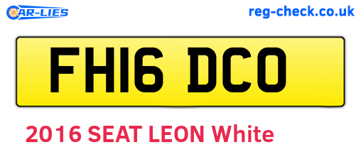 FH16DCO are the vehicle registration plates.
