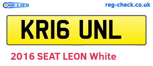 KR16UNL are the vehicle registration plates.