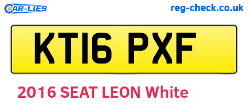 KT16PXF are the vehicle registration plates.