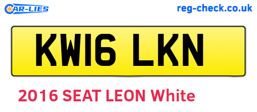 KW16LKN are the vehicle registration plates.