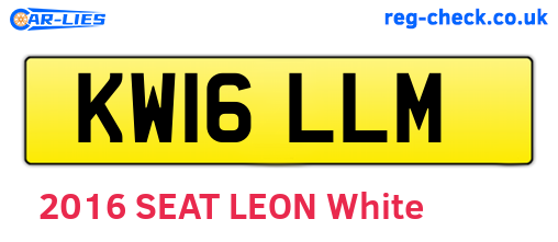 KW16LLM are the vehicle registration plates.