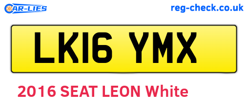 LK16YMX are the vehicle registration plates.