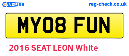 MY08FUN are the vehicle registration plates.