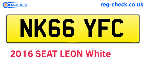 NK66YFC are the vehicle registration plates.