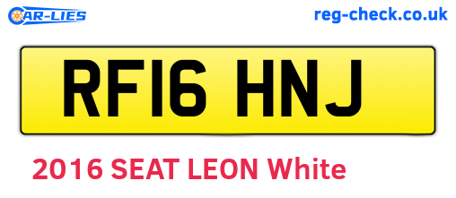RF16HNJ are the vehicle registration plates.