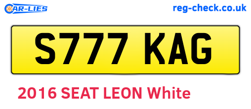 S777KAG are the vehicle registration plates.
