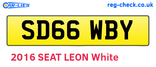 SD66WBY are the vehicle registration plates.