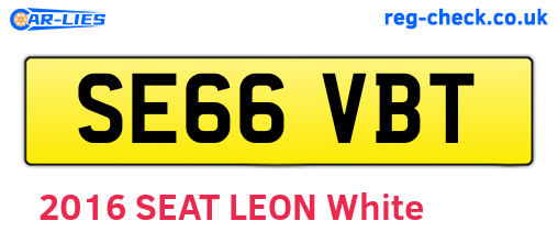 SE66VBT are the vehicle registration plates.