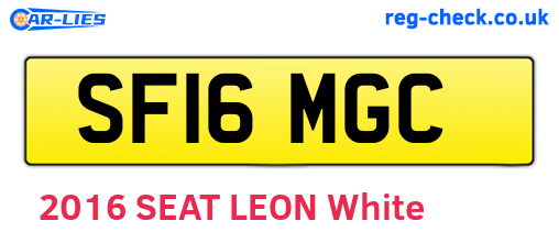 SF16MGC are the vehicle registration plates.