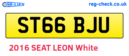 ST66BJU are the vehicle registration plates.