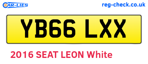 YB66LXX are the vehicle registration plates.