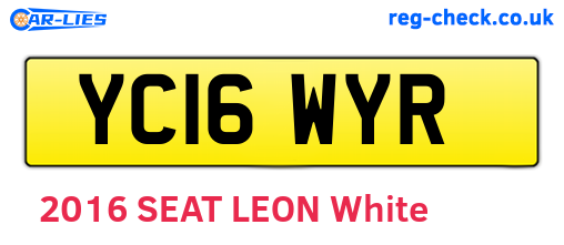 YC16WYR are the vehicle registration plates.