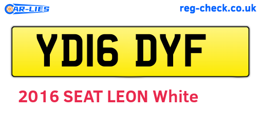 YD16DYF are the vehicle registration plates.