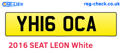 YH16OCA are the vehicle registration plates.