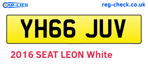YH66JUV are the vehicle registration plates.
