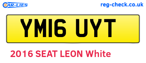 YM16UYT are the vehicle registration plates.